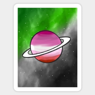 Aromantic In Space Sticker